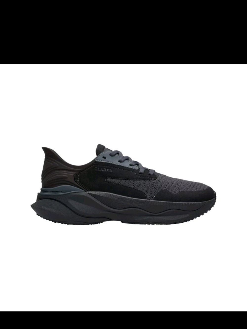 Clarks Pace Men's Podiatrist Approved Walking Shoes - Black - Picture 7 of 8